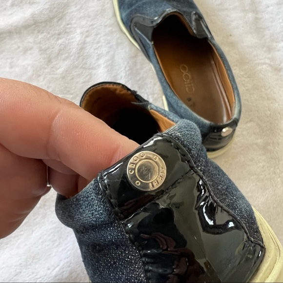 Jimmy Choo Demi Denim Trainer Slip On Sneakers - Picture 8 of 11